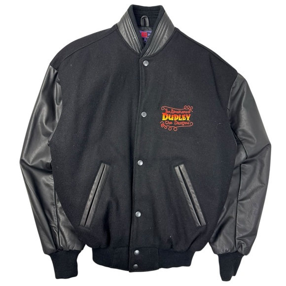 Vintage The Adventures of Dudley The Dragon Kids TV Show Leather Varsity Jacket - Picture 2 of 7